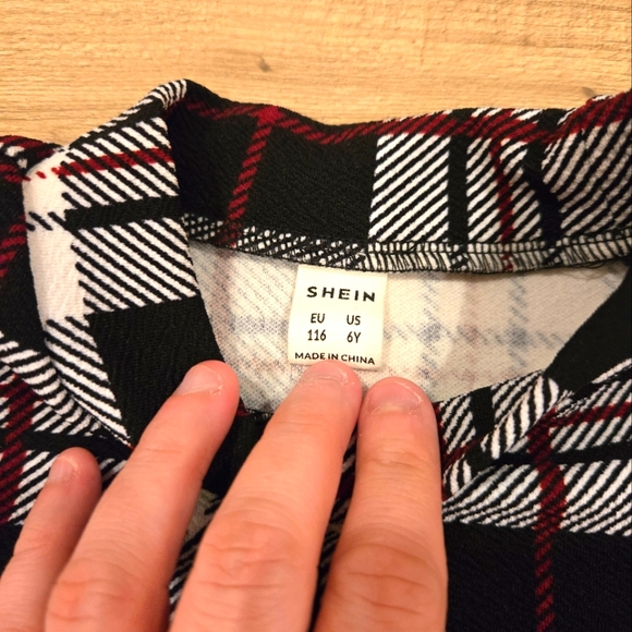 Girls Elegant Y2k Retro Spring Plaid Mock Neck‎ Bodycon Dress Size 6 - Picture 6 of 8